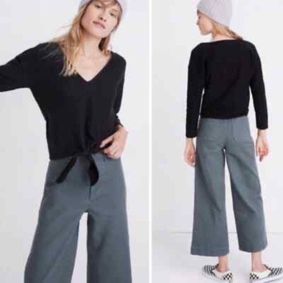 Madewell Textured Cotton Tie Top - Picture 1 of 11